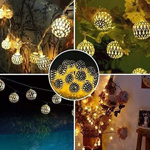 Heritage Ball Decorative String Lights (10L)(3m)(Yellow)