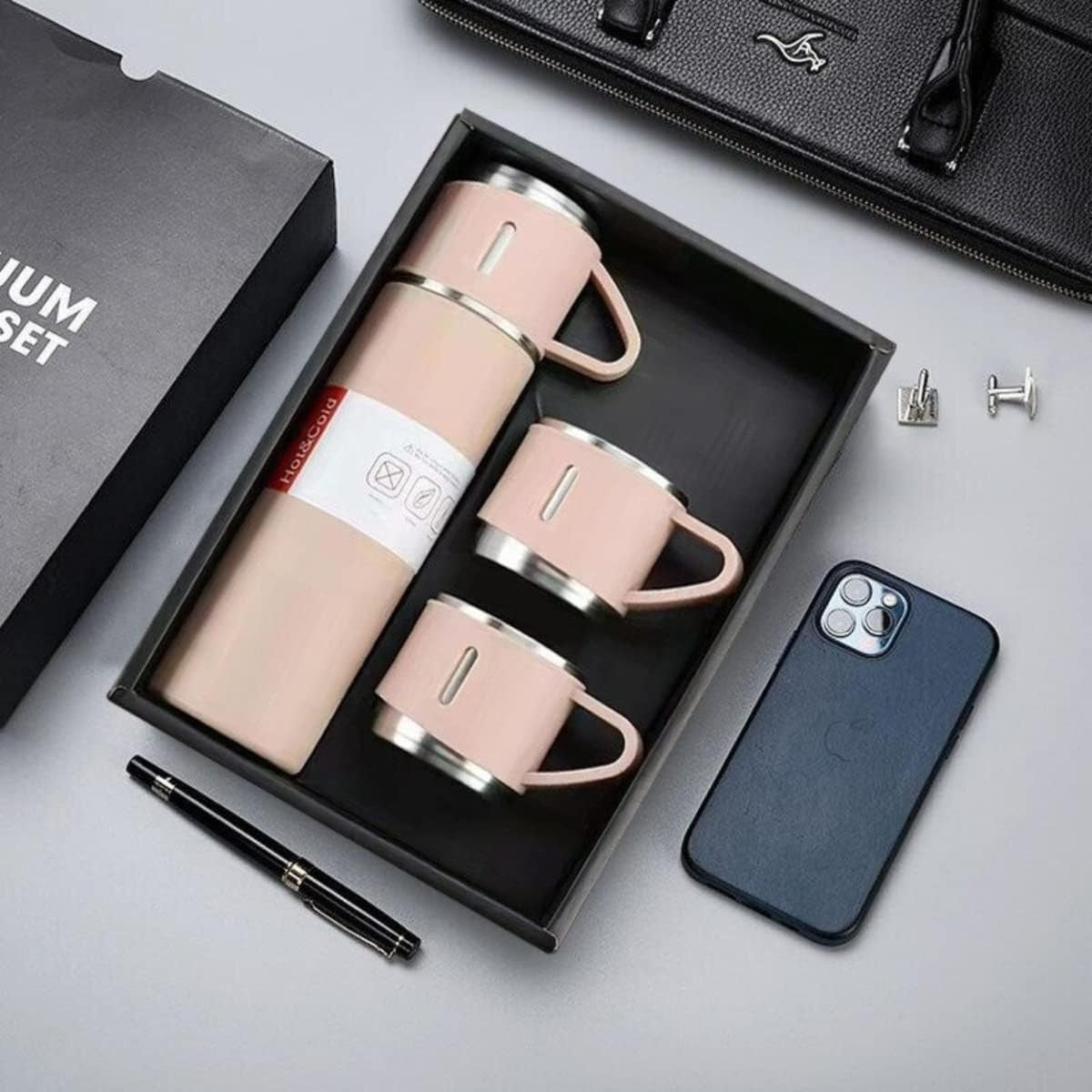 Vacuum Flask set (Pink)