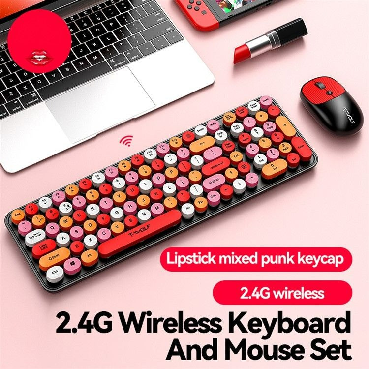 Wireless Home Office Keyboard Mouse Set (Black)