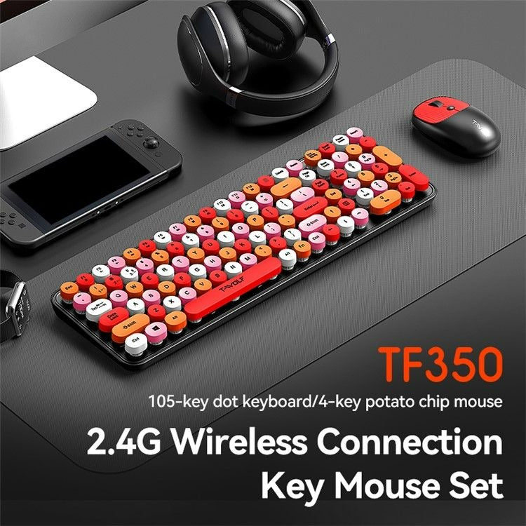 Wireless Home Office Keyboard Mouse Set (Black)
