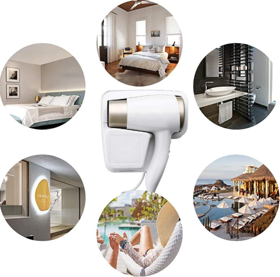 Wall Mounted Hair Dryer and Plug