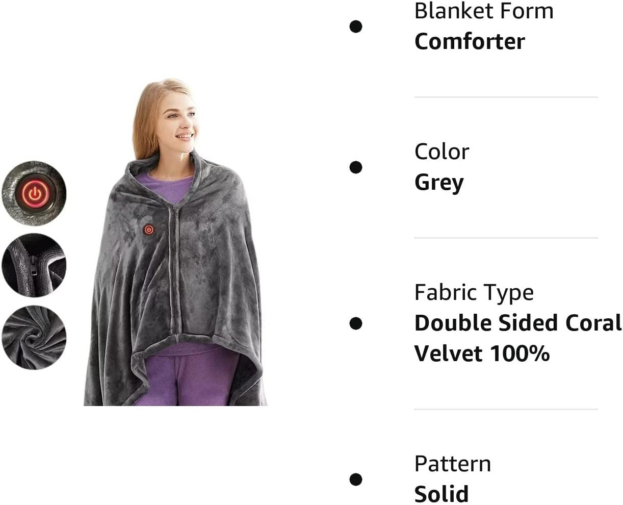 Heated Ultra Plush Huggle Blanket