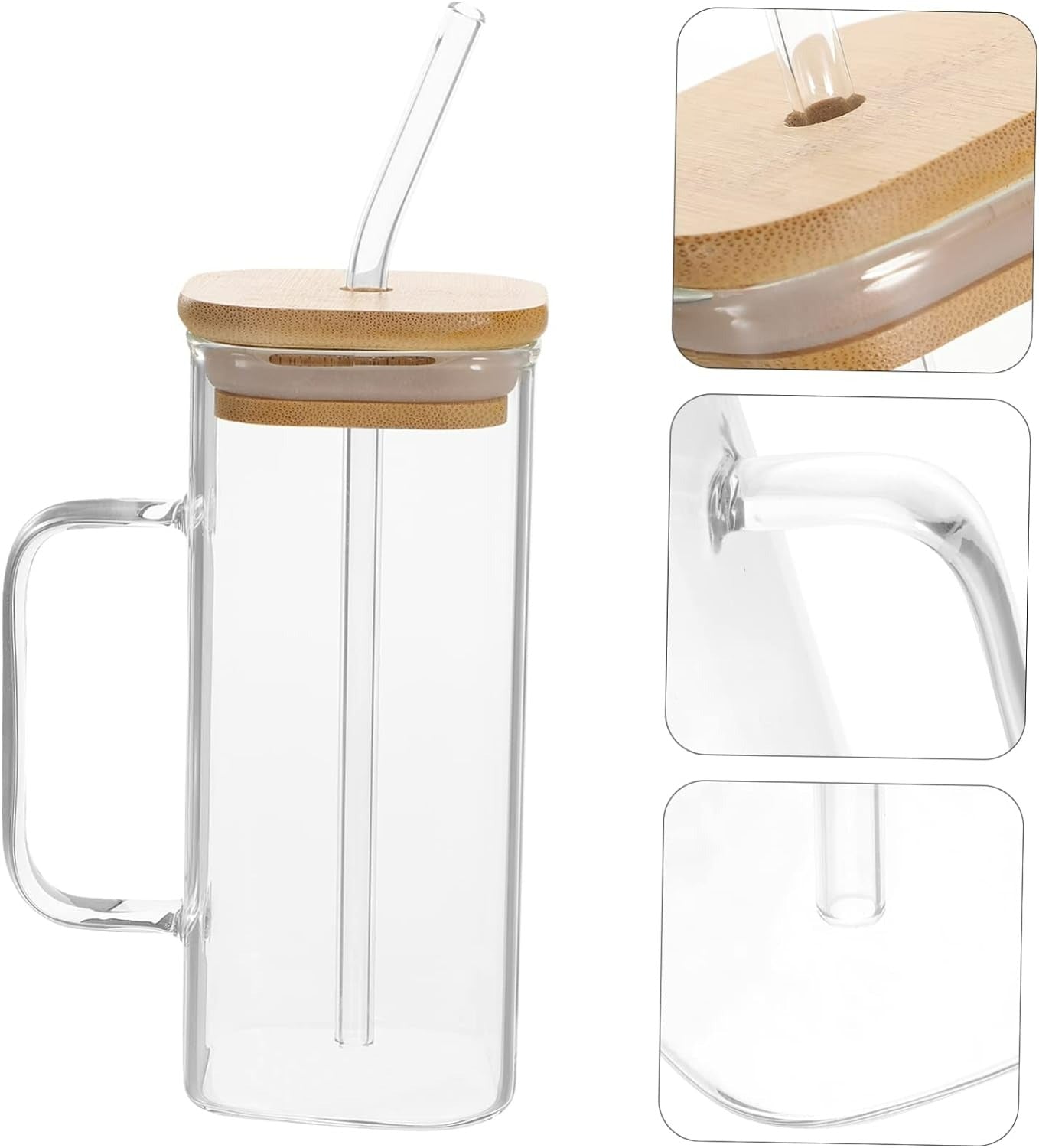 Clear Glassware Mug With Straw