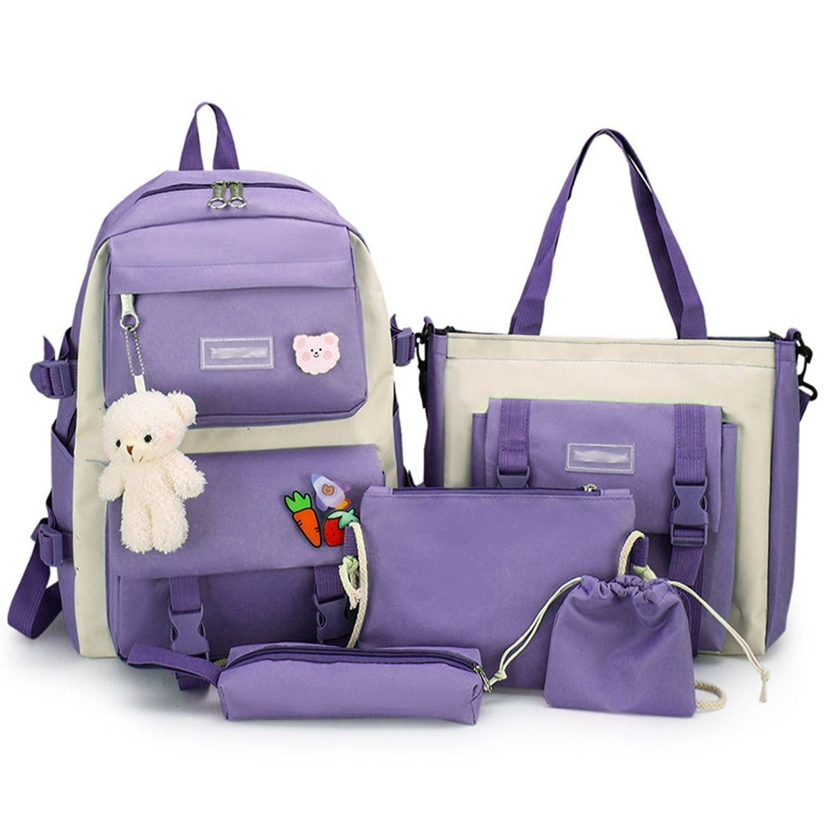 Students Backpack Combo Kit (Purple)