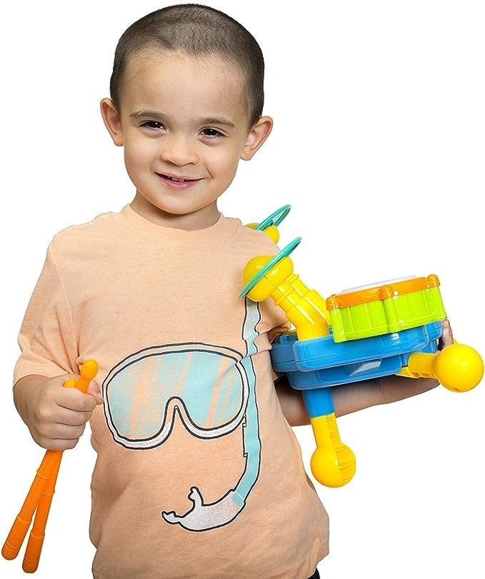 Big Beats Pre-School Jazz Drum Set with Preloaded Songs and Music