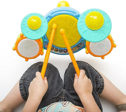 Big Beats Pre-School Jazz Drum Set with Preloaded Songs and Music