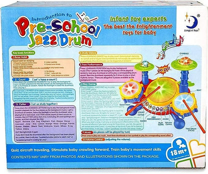 Big Beats Pre-School Jazz Drum Set with Preloaded Songs and Music