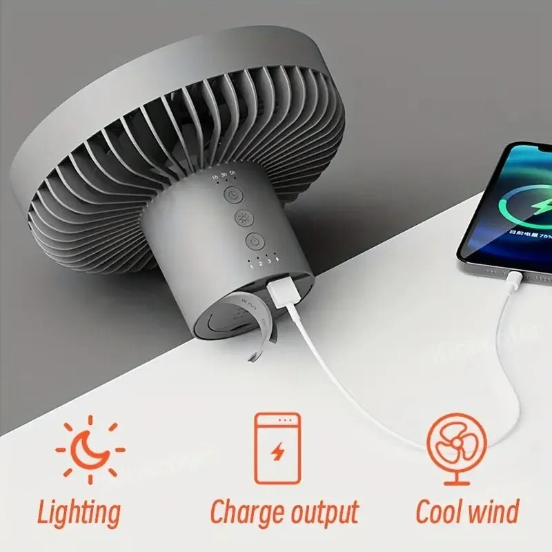 Multifunctional Mini Chargeable Fan With Night Light