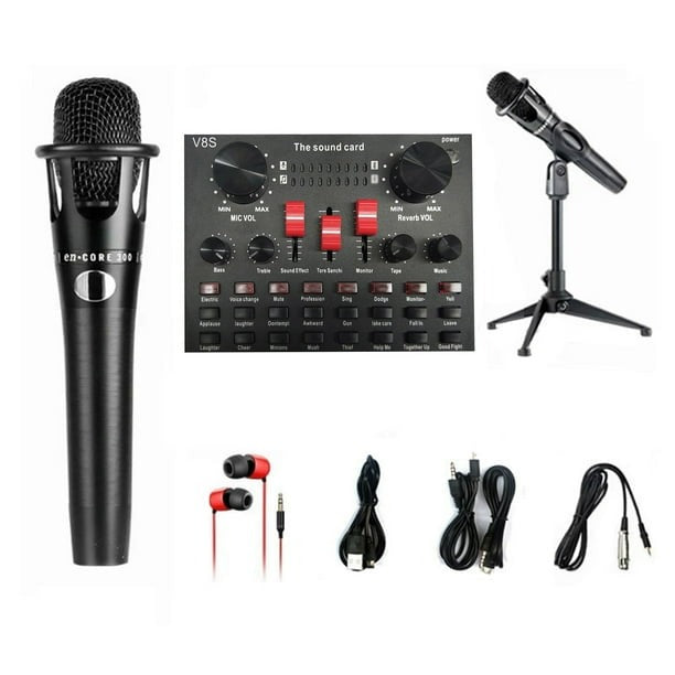 V8 Sound Card And Microphone Set