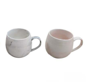 Round Ceramic Marble Coffee Cup (350ml)