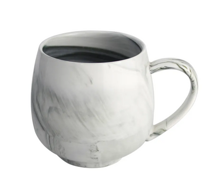 Round Ceramic Marble Coffee Cup (350ml)