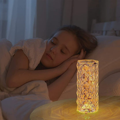 Acrylic Diamond Rose Lampshade Table Lights (Yellow)