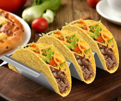 Stainless Steel Taco Holder Stand (3 Compartment)