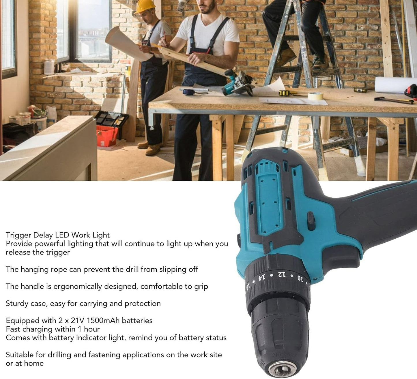 Cordless Drill Kit (2 Batteries)(24V)