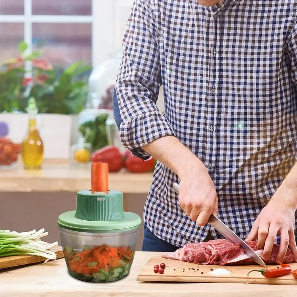 Multifunctional Electric Vegetable Chopper and Salad Spinner