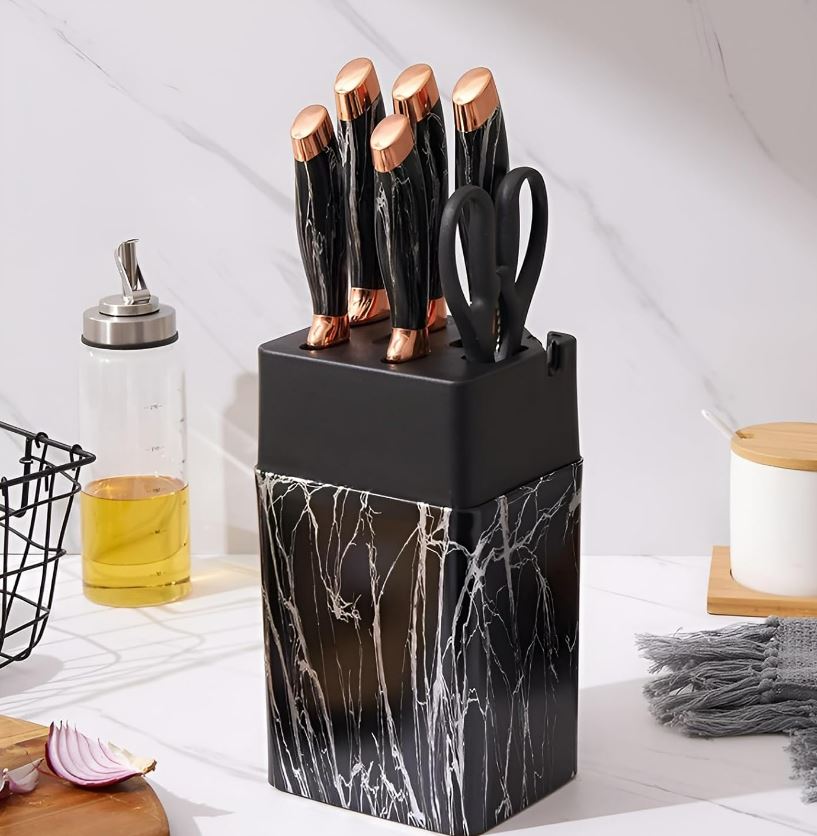 Marble Kitchen Knife Set (7 pcs)