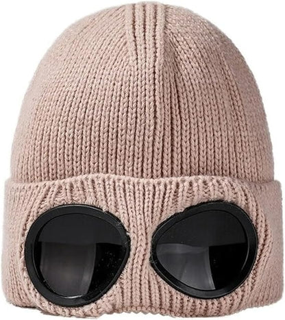 Unisex Knitted Beanie With Glasses