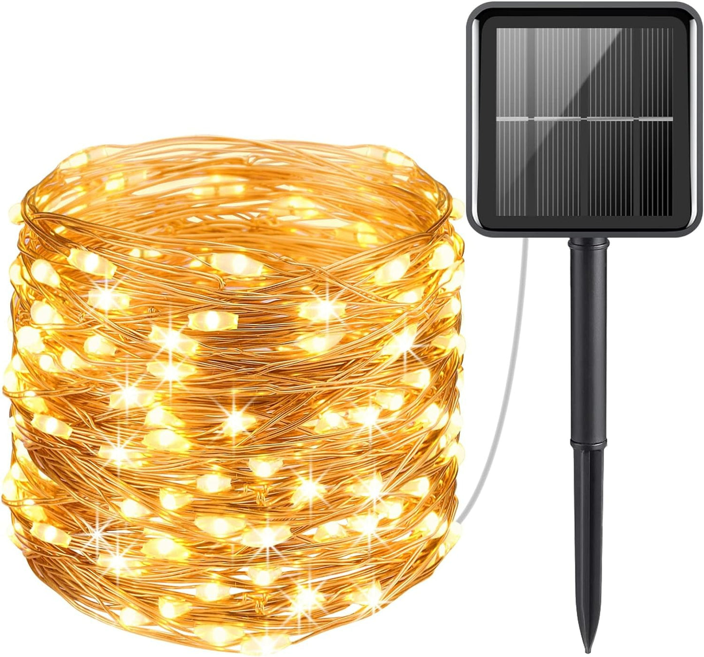 Solar Powered String Lights (100L)(12m)(Coper Wire) (Multi-Colour)