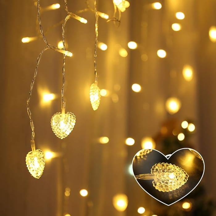 Heart String Lights (20L)(3m)(Yellow)