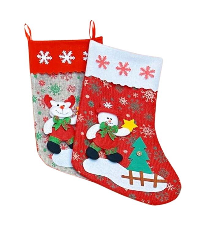 Classic Pattern Christmas Stockings (12 pcs)