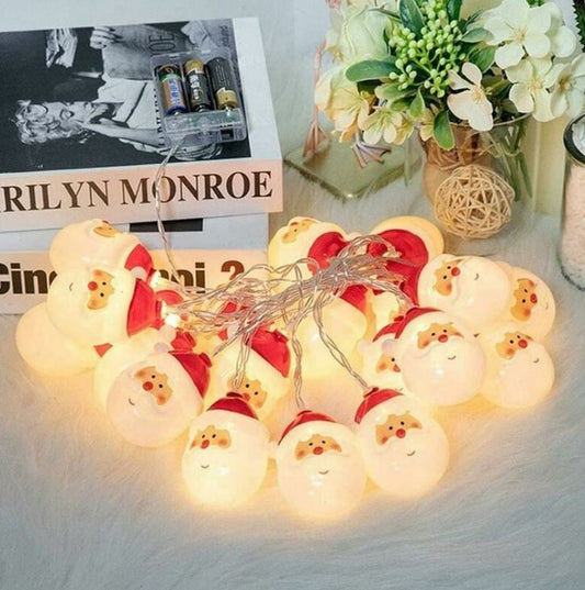 3D Decorative Santa Head String Light (10L)(3m)