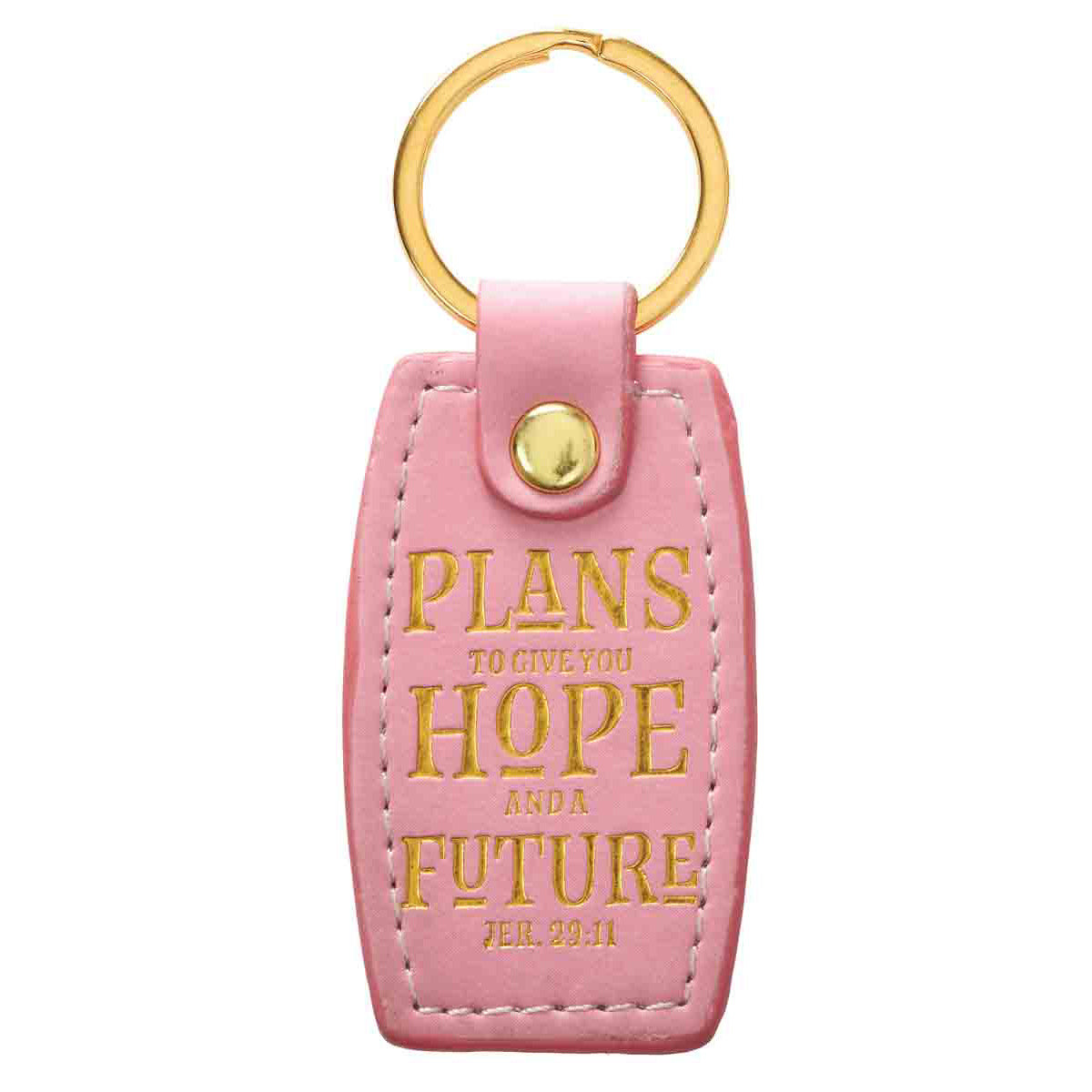 Plans To Give You Hope And A Future Faux Leather Key Ring - Jeremiah 29:11