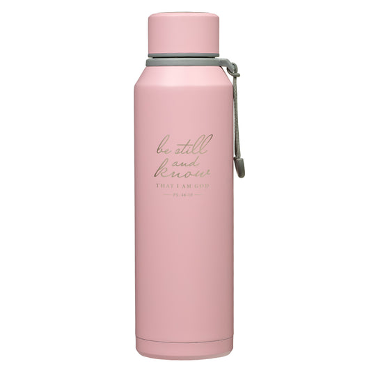 Be Still Pink Stainless Steel Water Bottle - Ps. 46:10