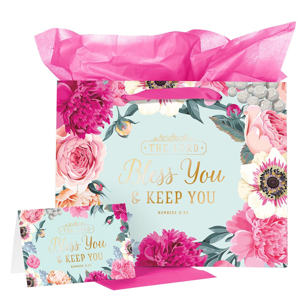 The Lord Bless You And Keep You Large Landscape Gift Bag With Card