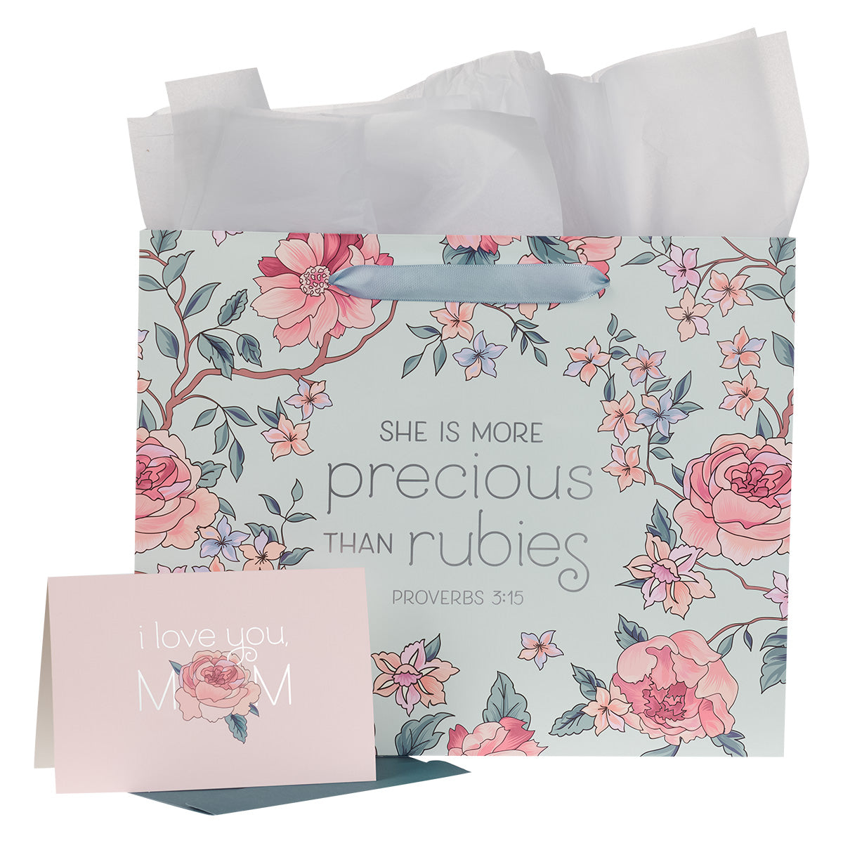 More Precious Than Rubies Large Landscape Gift Bag With Card - Proverbs 3:15