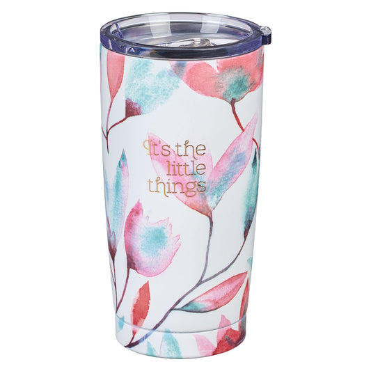 It's the Little Things Pink Petals Stainless Steel Mug