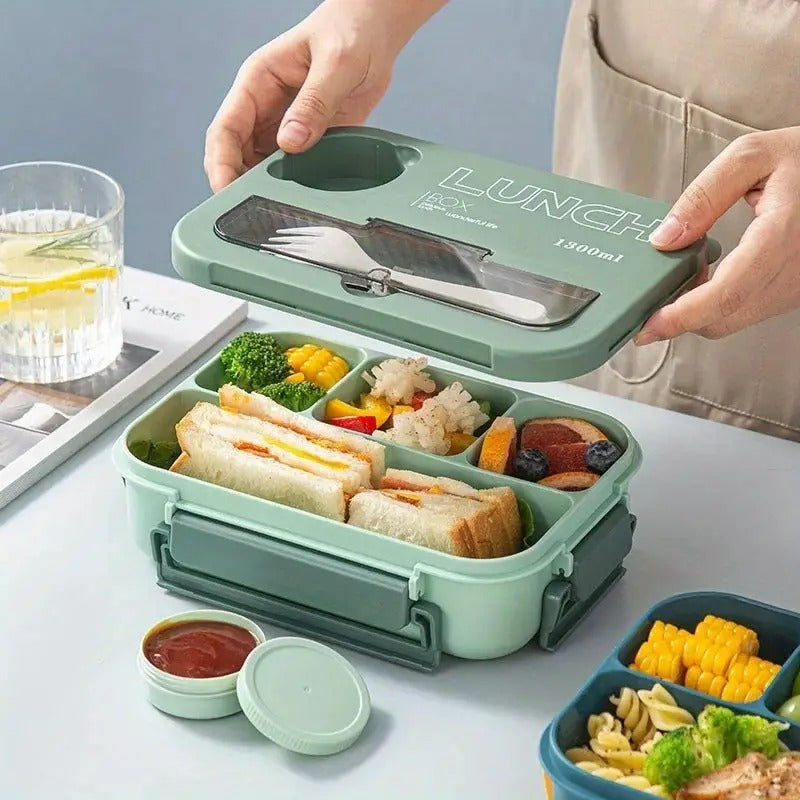 Student Office Lunch Box With Tableware (1.3L)