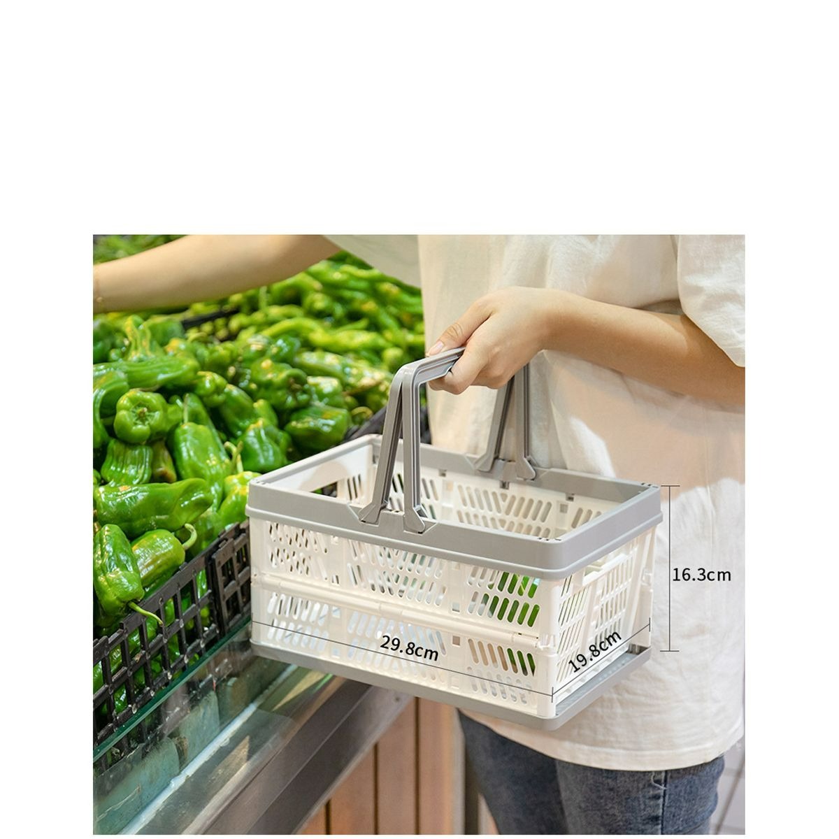 Collapsible Foldable Storage Shopping Basket