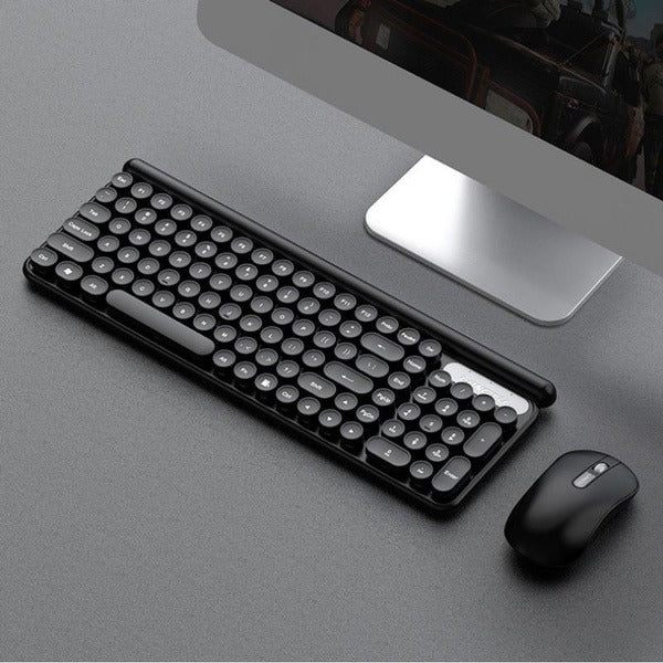 Wireless Home Office Keyboard Mouse Set (Black)