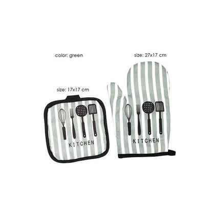 Kitchen Oven Mittens (Striped)(2pcs)