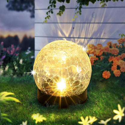 Solar Cracked Glass Globe Ball Set (2 pcs)