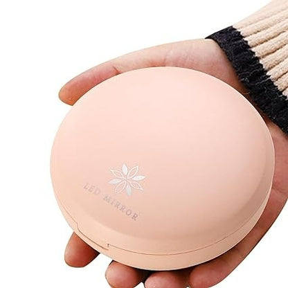 Hand Warmer With LED Makeup Mirror