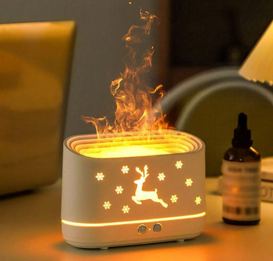 Deer Flame Humidifier With Atmosphere Light