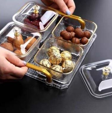 Multifunctional Snacks Dish Tray (4 Bowls)