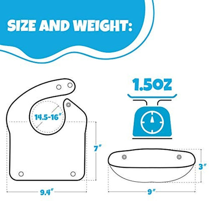 Washable Bib With Silicone Food Catcher (Each)(Pink)