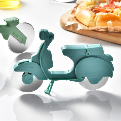 Motorcycle Pizza Roulette Novelty Cutter