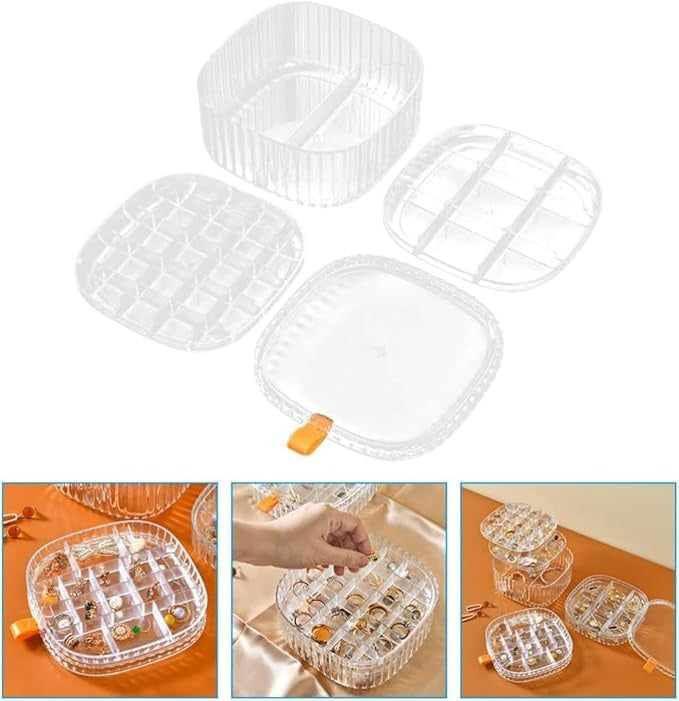 Transparent Jewellery Tray Organiser (3 Layers)