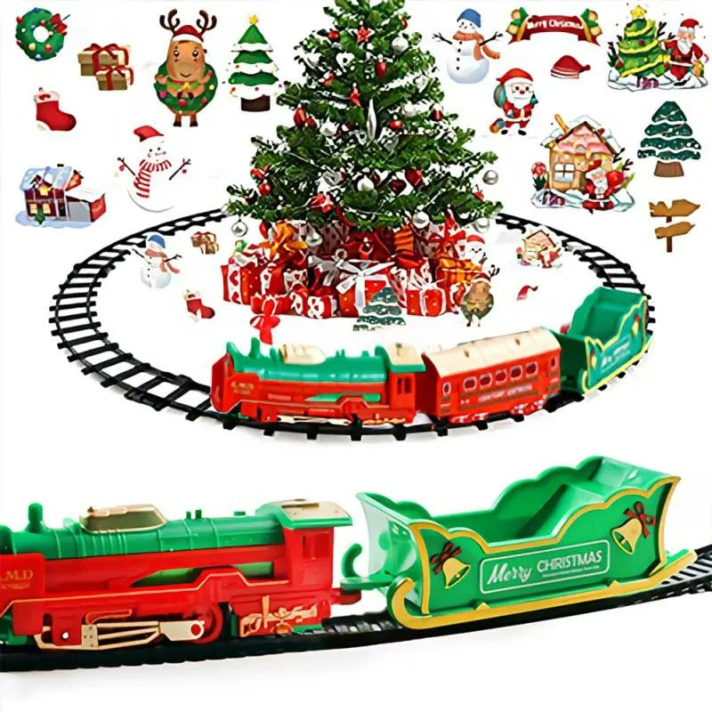 Christmas Electric Construction Train Track Set