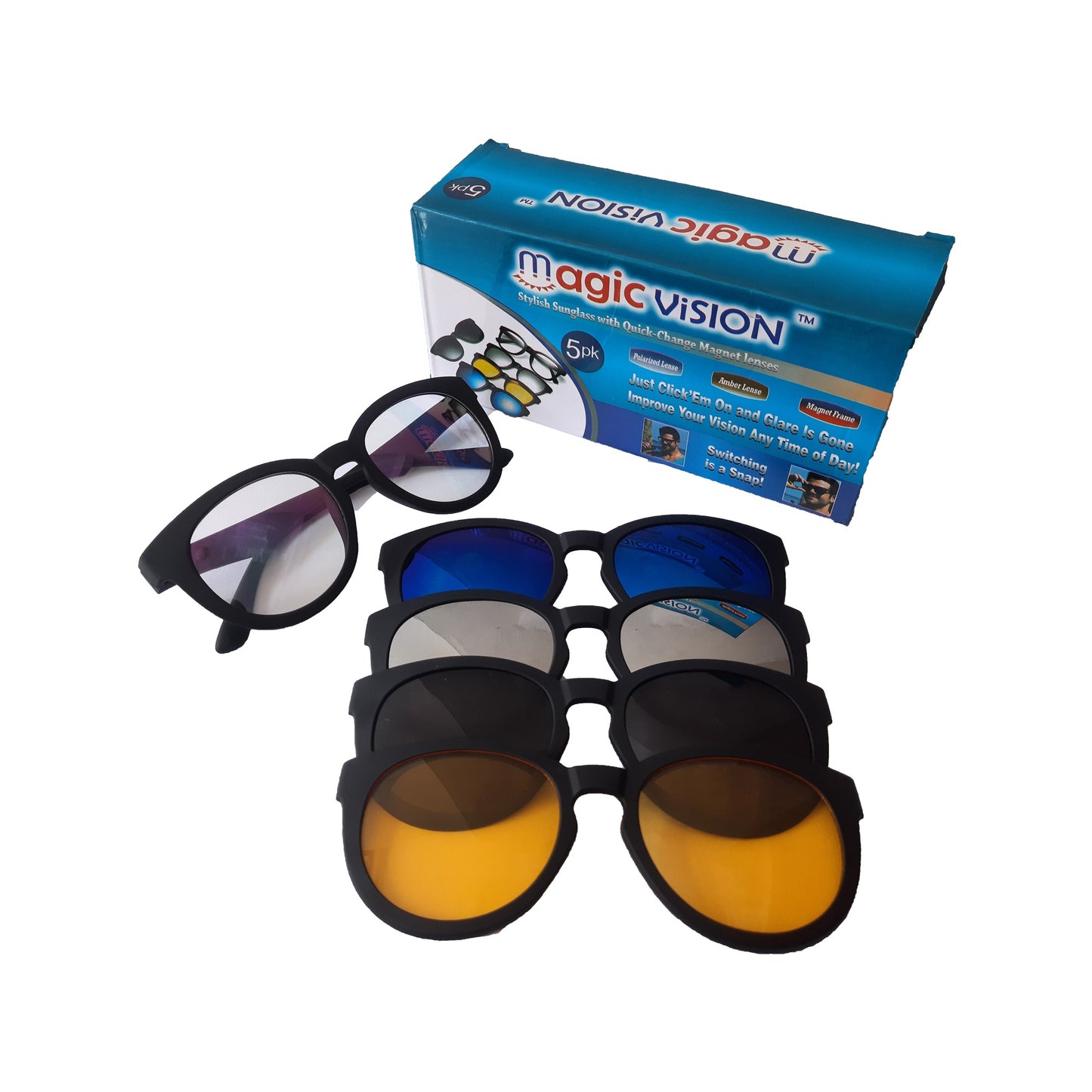 5in1 Antiglare Magic Vision Sun Glasses