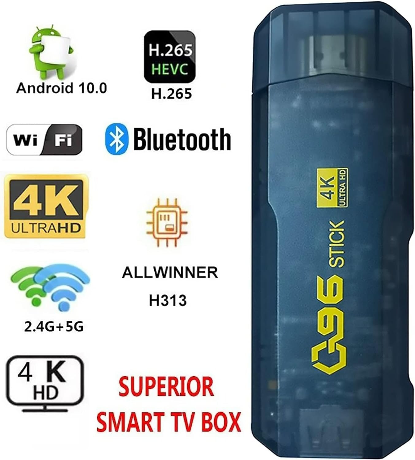 Dongle Stick Smart TV Box (2.4/5G Wifi)