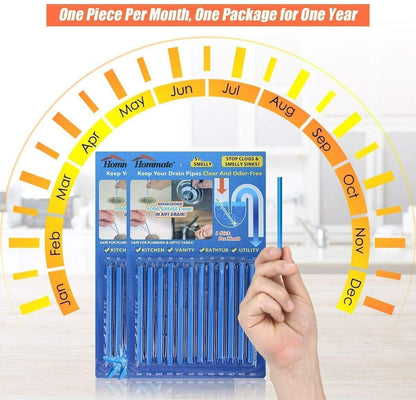 Drain Cleaner Stick Set (12 pcs)