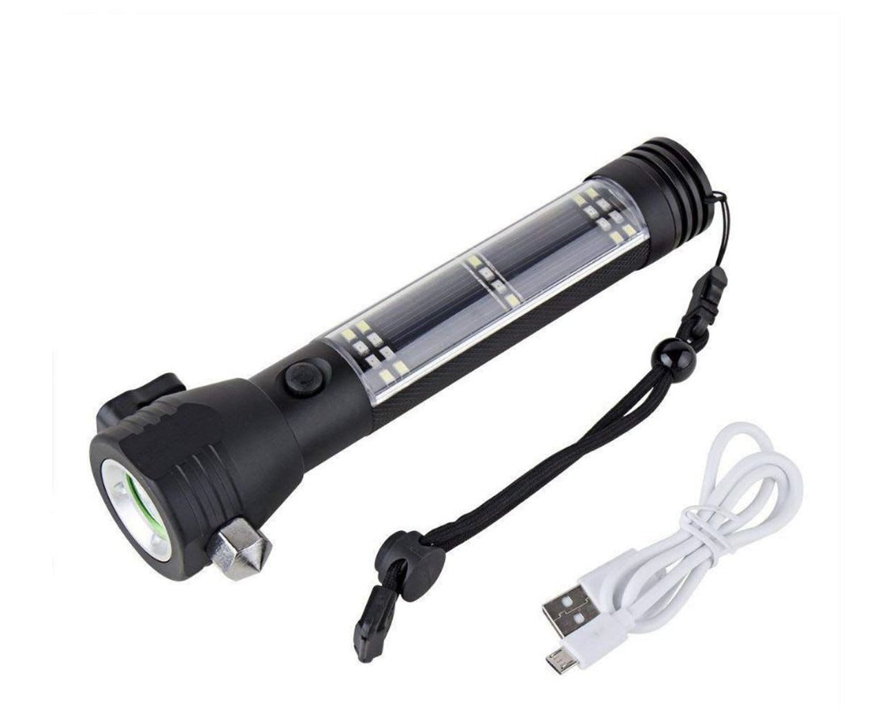 Solar Powered USB Charging Flashlight