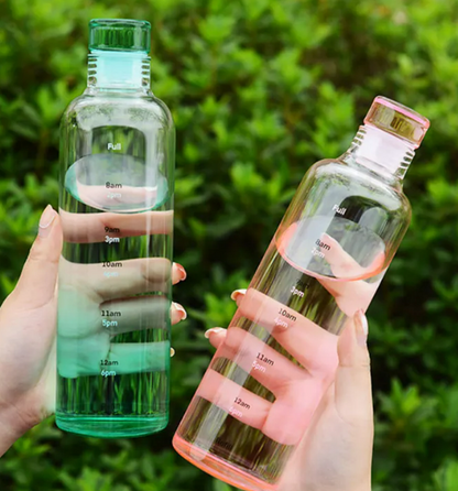 Transparent Motivational Water Bottle (500ml)