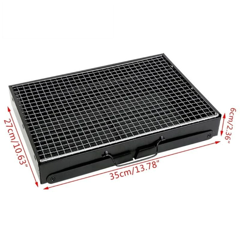 Portable Outdoor Stainless Steel Foldable BBQ Grill Pit