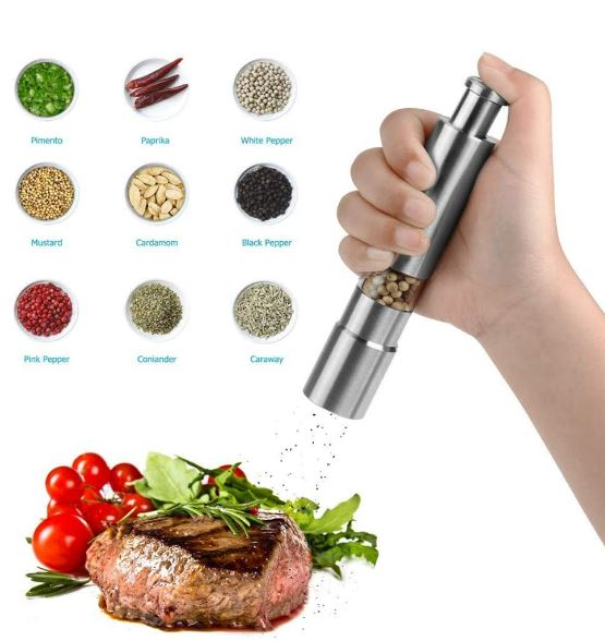 Stainless Steel Portable Manual Pepper Grinder Mill