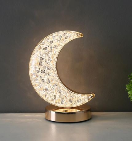 Modern Luxury Crystal Moon Lamp